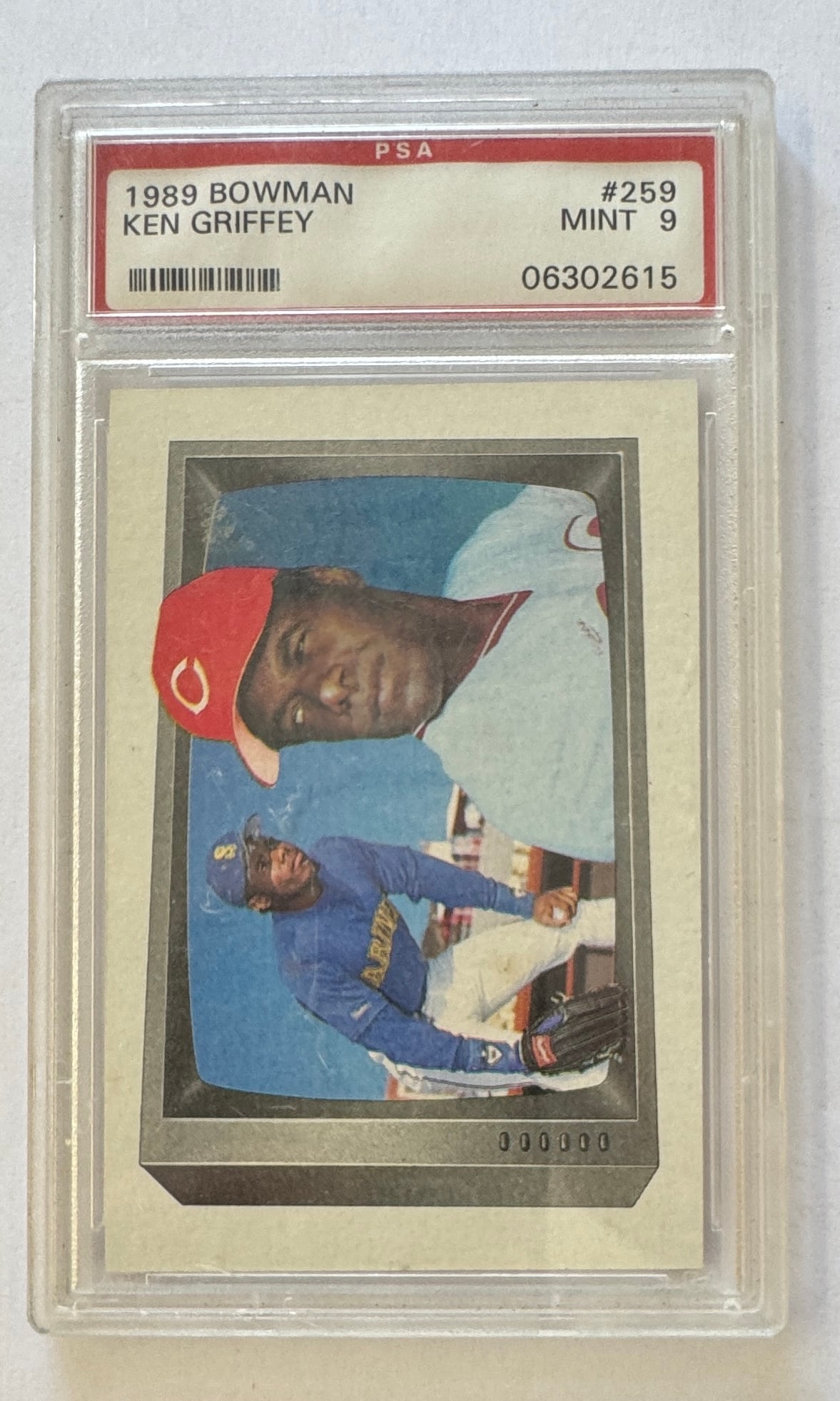 1989 Bowman Ken Griffey JR Rookie Baseball Card #259 PSA 9 (1 of 2)