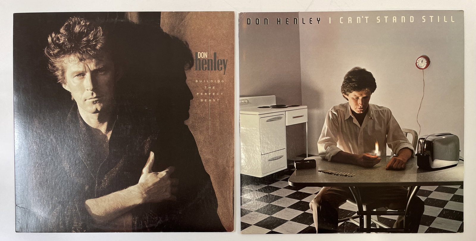 (2) DON HENLEY Record Albums: Albums included: Building the Perfect Beast, Canâ€™t Stand Still. Records will all come in their original jackets and most with the original paper sleeves inside. All show only light 