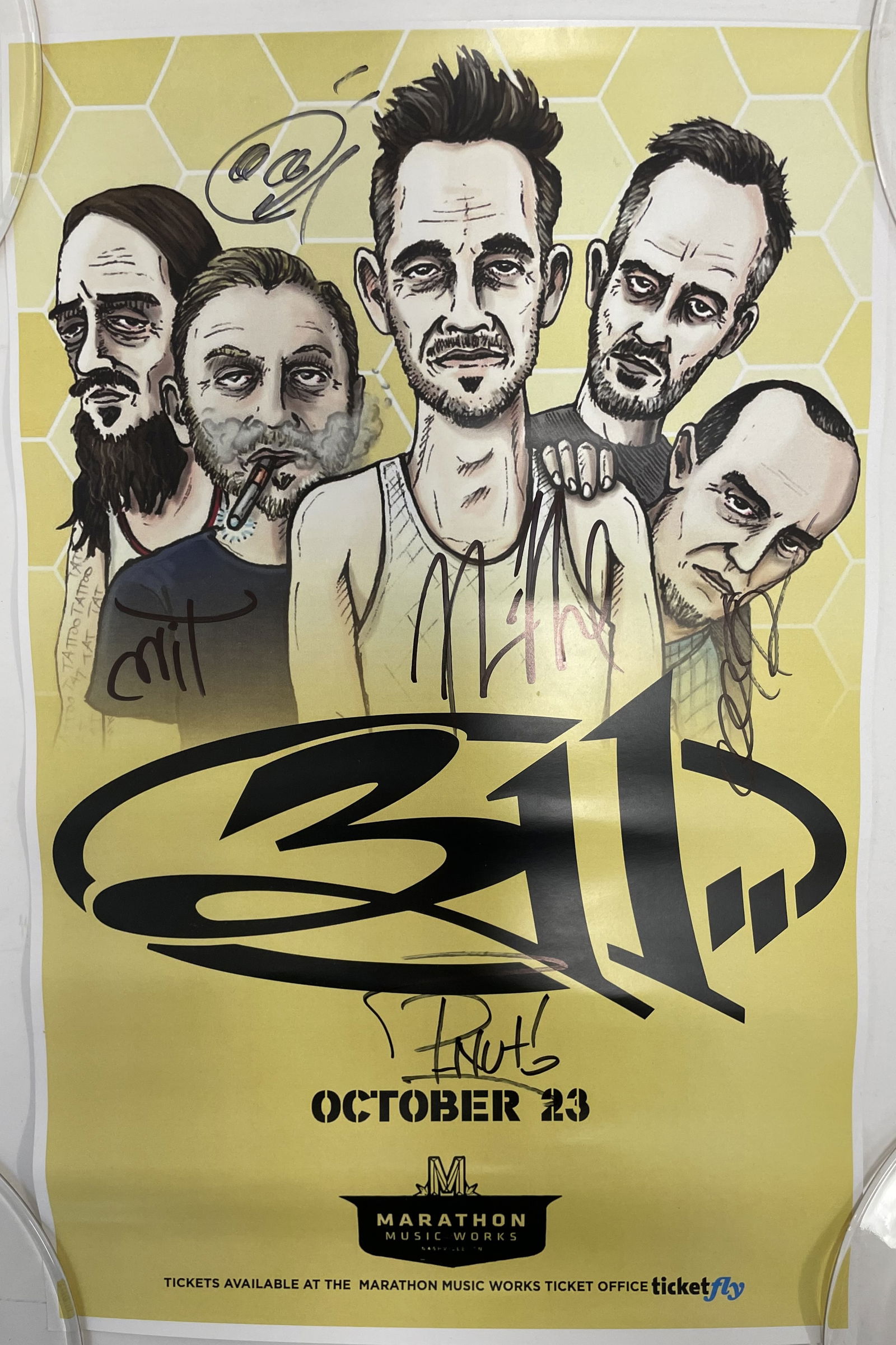 311 Autographed Signed 11 x 17 Concert Poster (1 of 6)