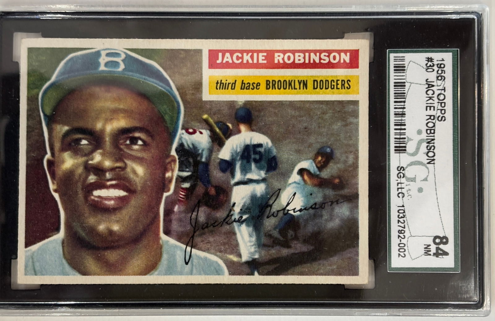 1956 Topps #30 Jackie Robinson SGC 84 7 NM (1 of 2)