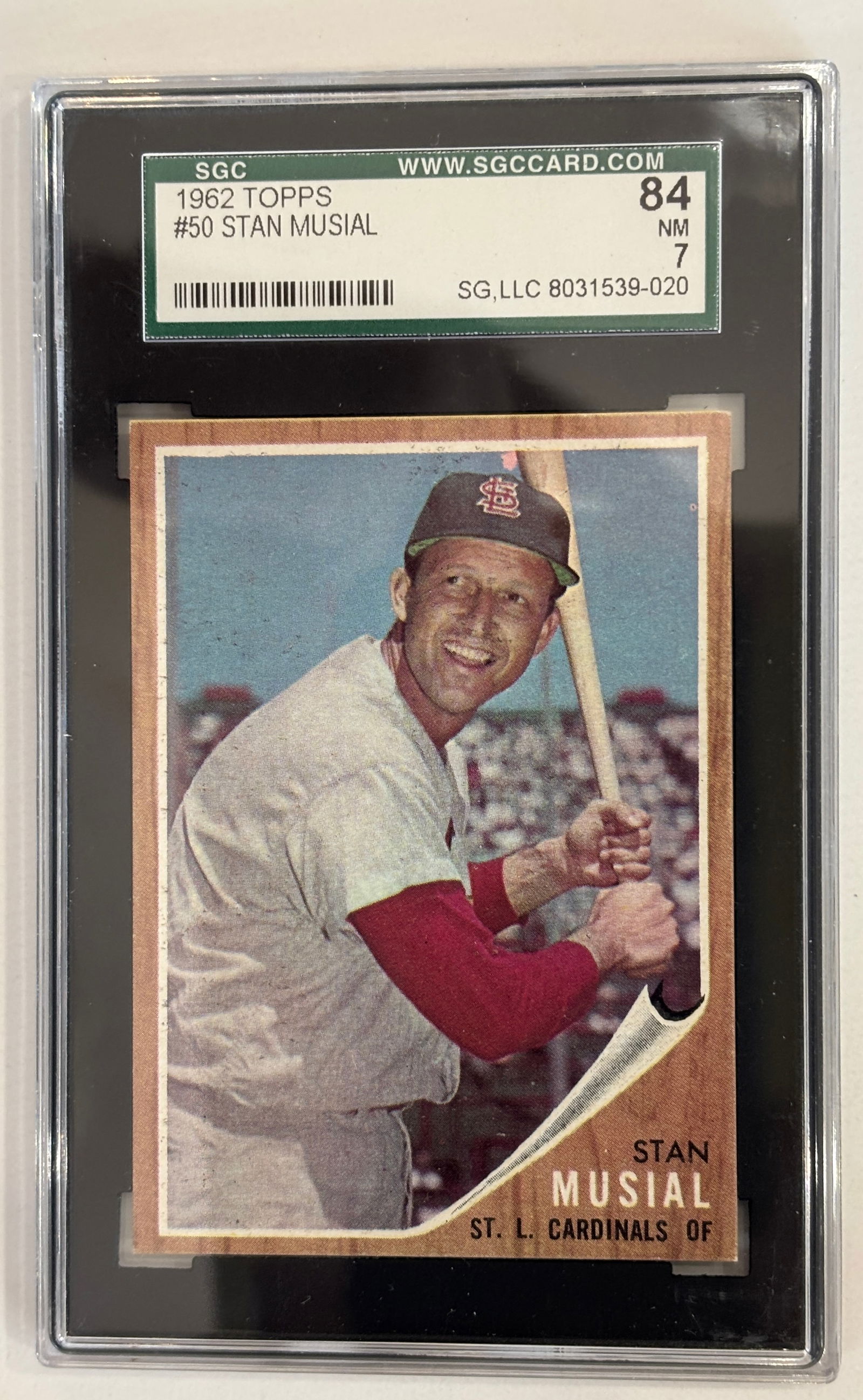 1962 Topps Stan Musial #50 SGC 84 NM 7 St Louis Cardinals (1 of 2)