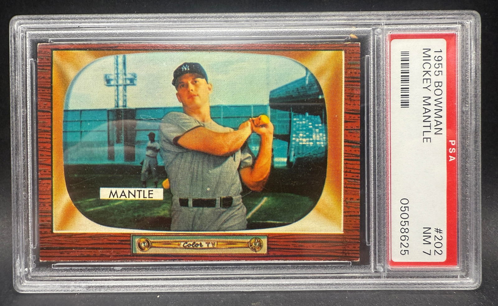 1955 Bowman #202 Mickey Mantle Baseball Card PSA 7 Near Mint (1 of 2)