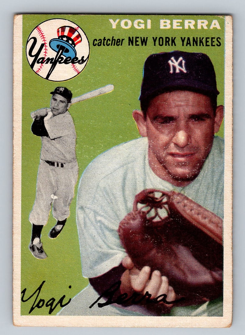 1954 Topps #50 Yogi Berra Baseball Card VG/VG+ (1 of 2)