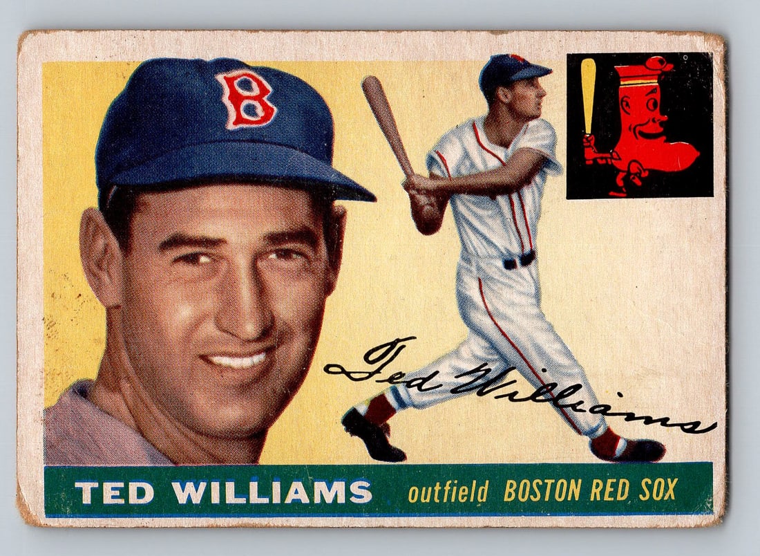 1955 Topps #2 Ted Williams Baseball Card (1 of 2)
