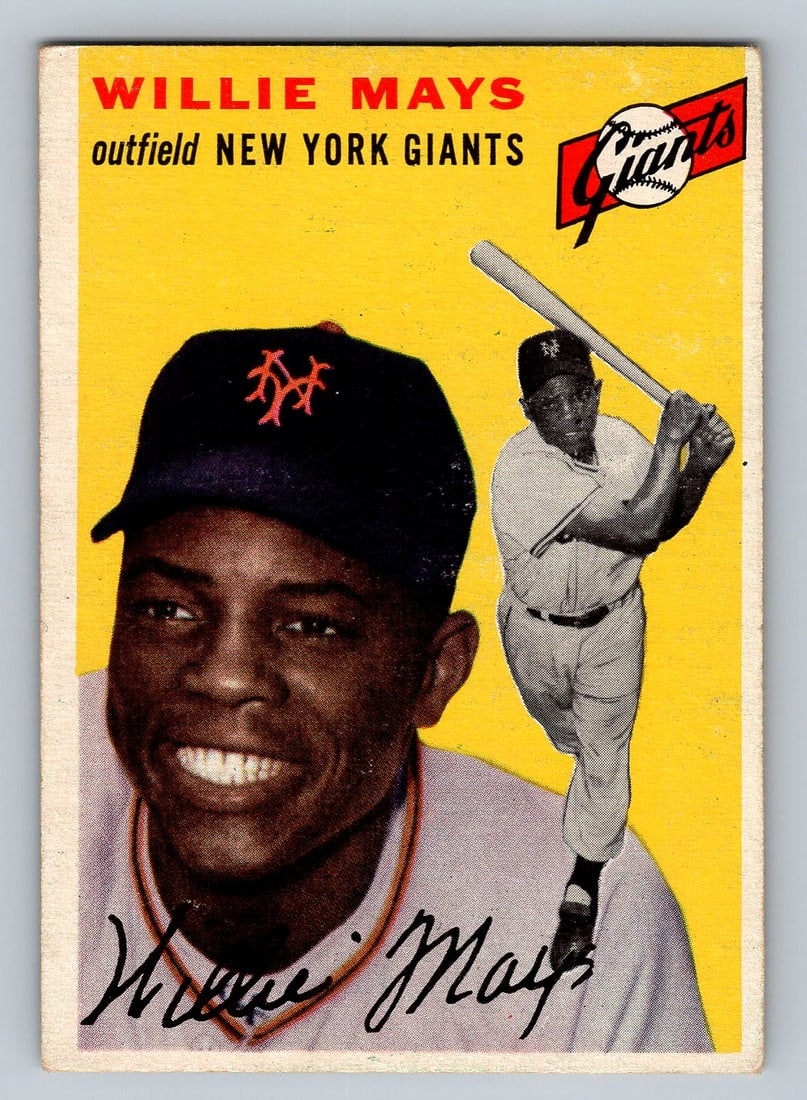 1954 Topps #90 Willie Mays Baseball Card (1 of 2)