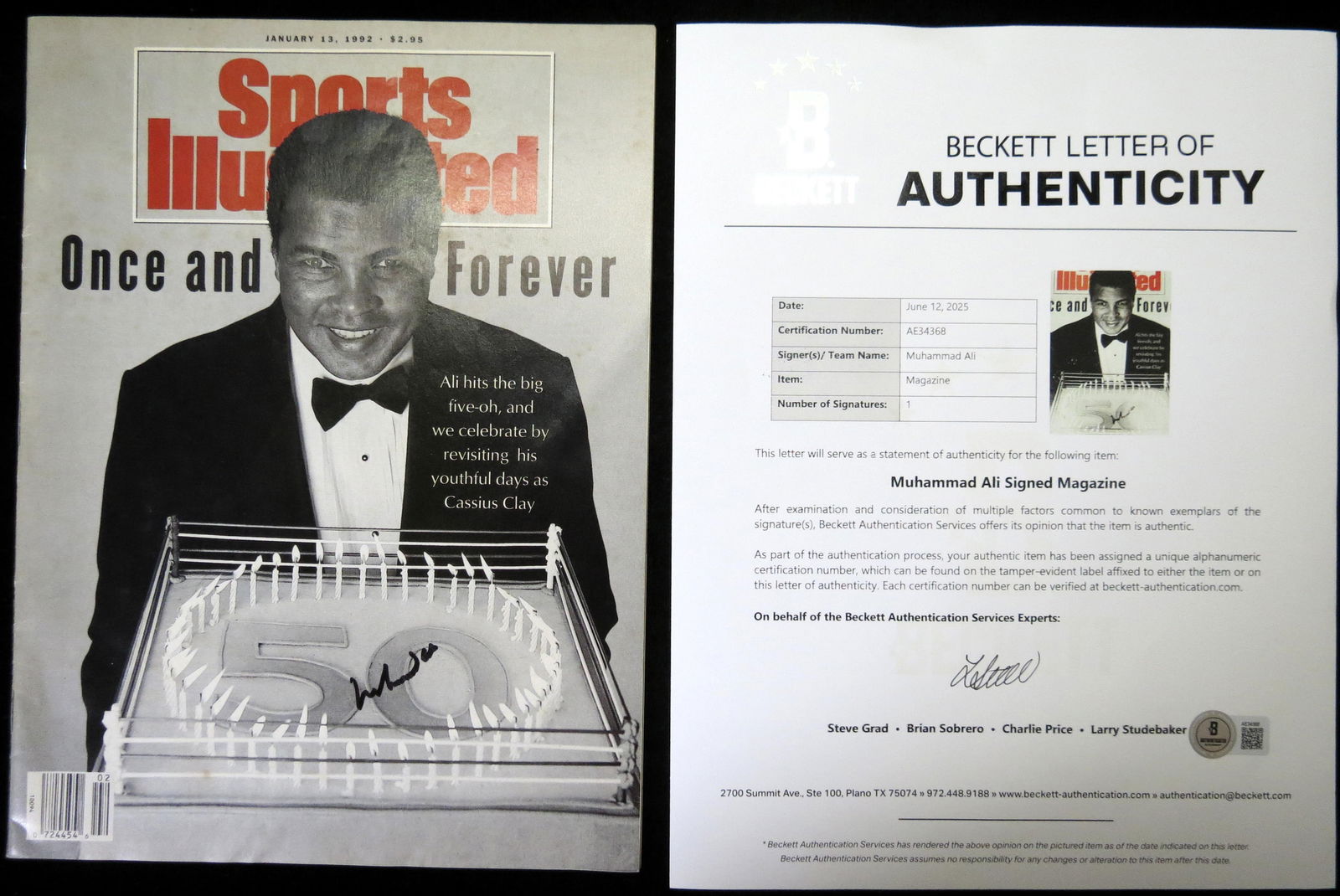Muhammad Ali Signed Autographed Sports Illustrated Boxing Magazine - Beckett BAS (1 of 6)