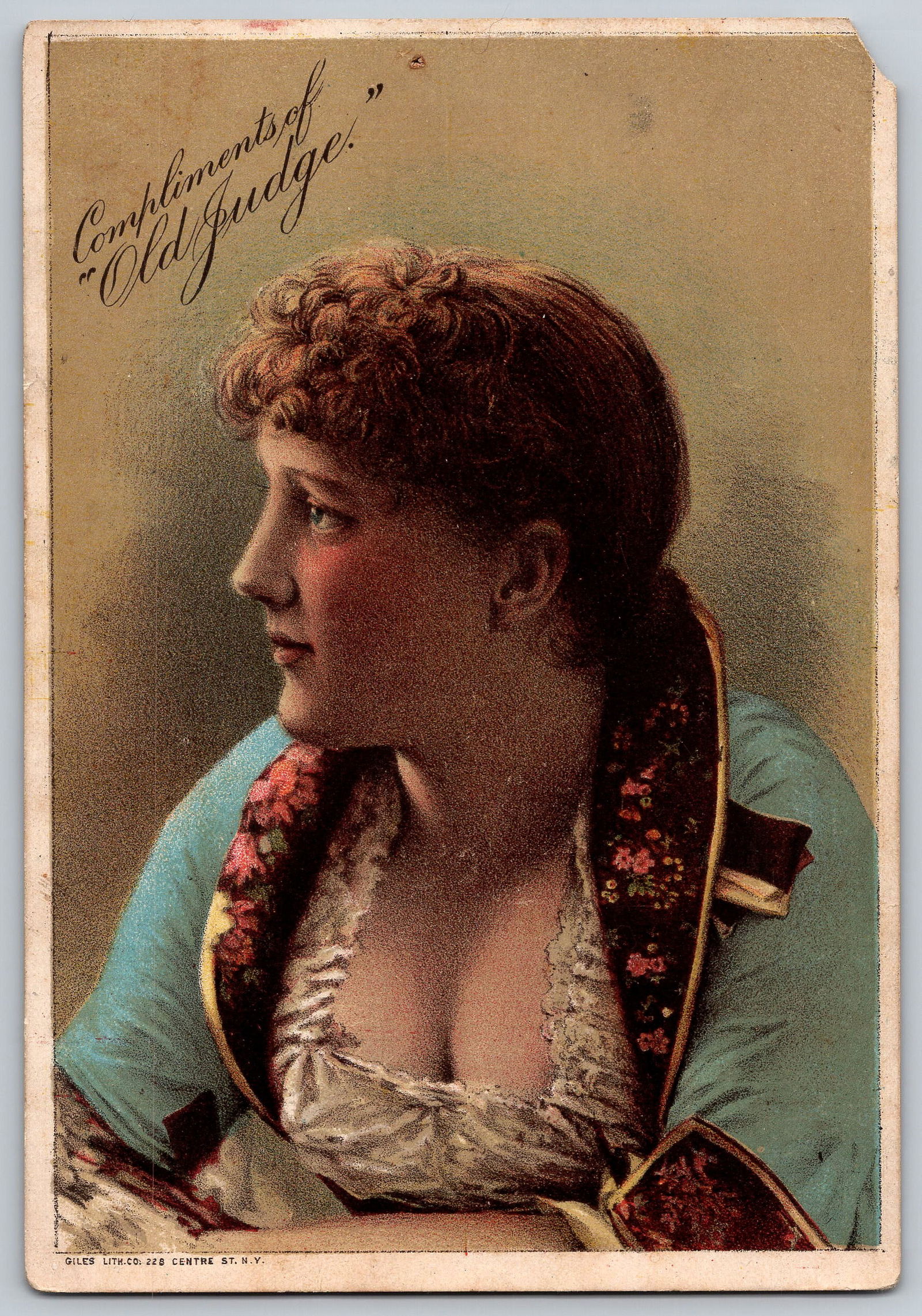 1880's Old Judge Large Format Victorian Trade Card - Baseball Card (1 of 2)