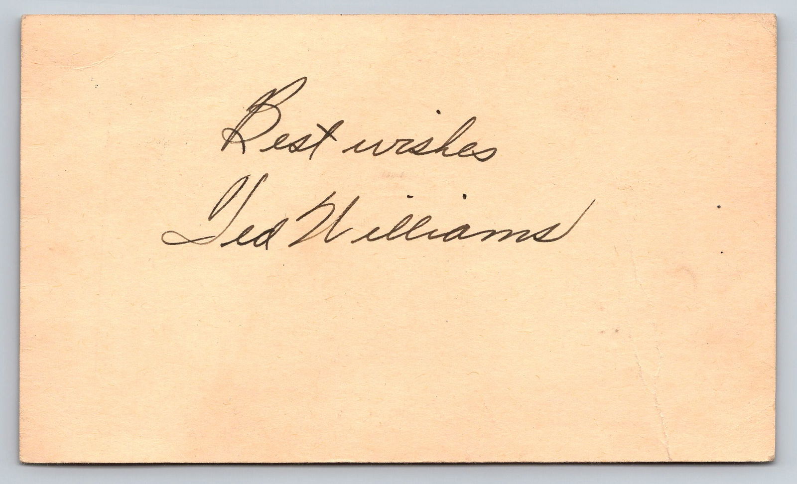 1943 Ted Williams Signed 3 x 5 GPC Card - JSA (1 of 3)