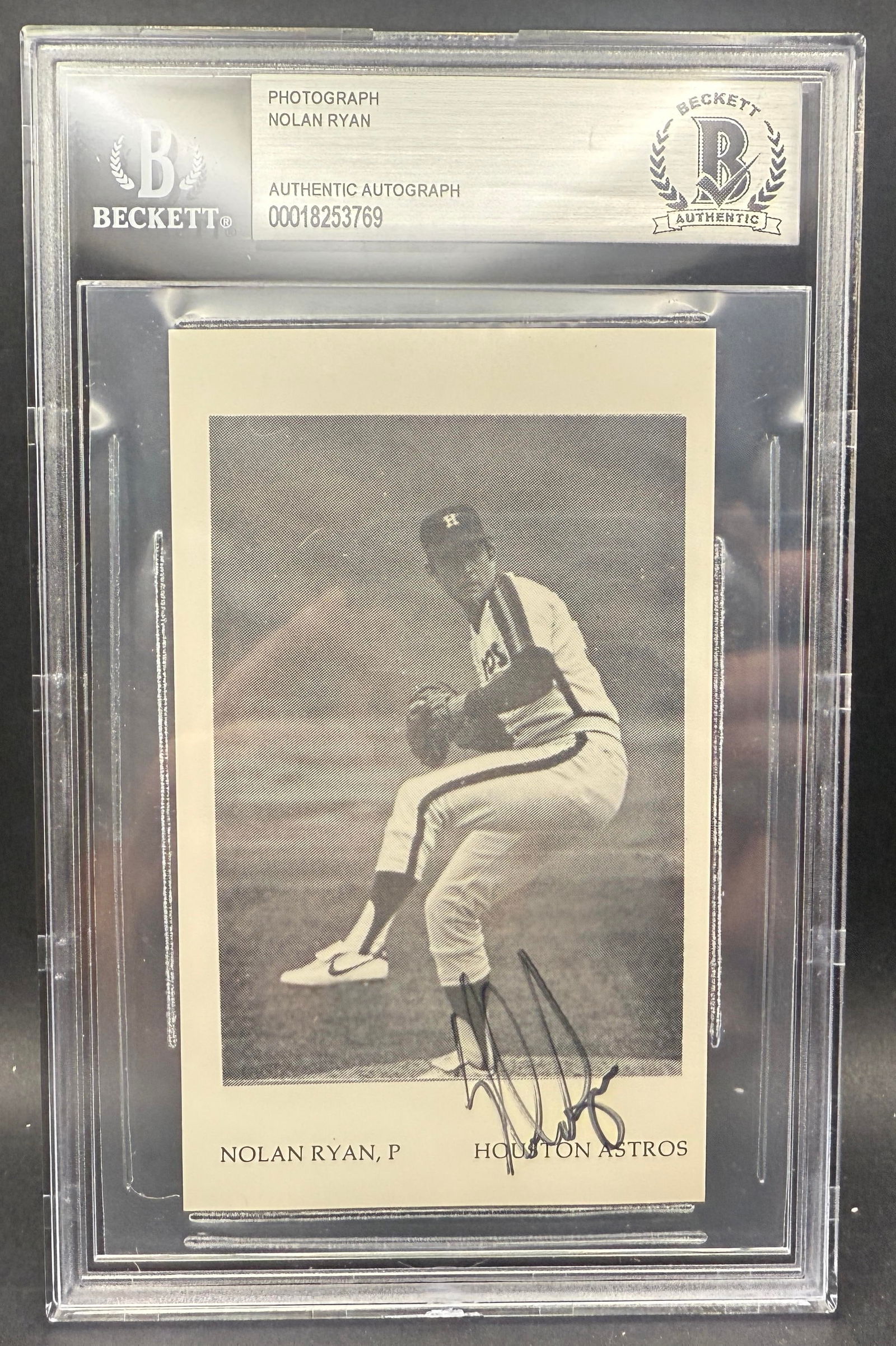 Nolan Ryan Signed Autographed Team Issued Card - Beckett BAS (1 of 3)