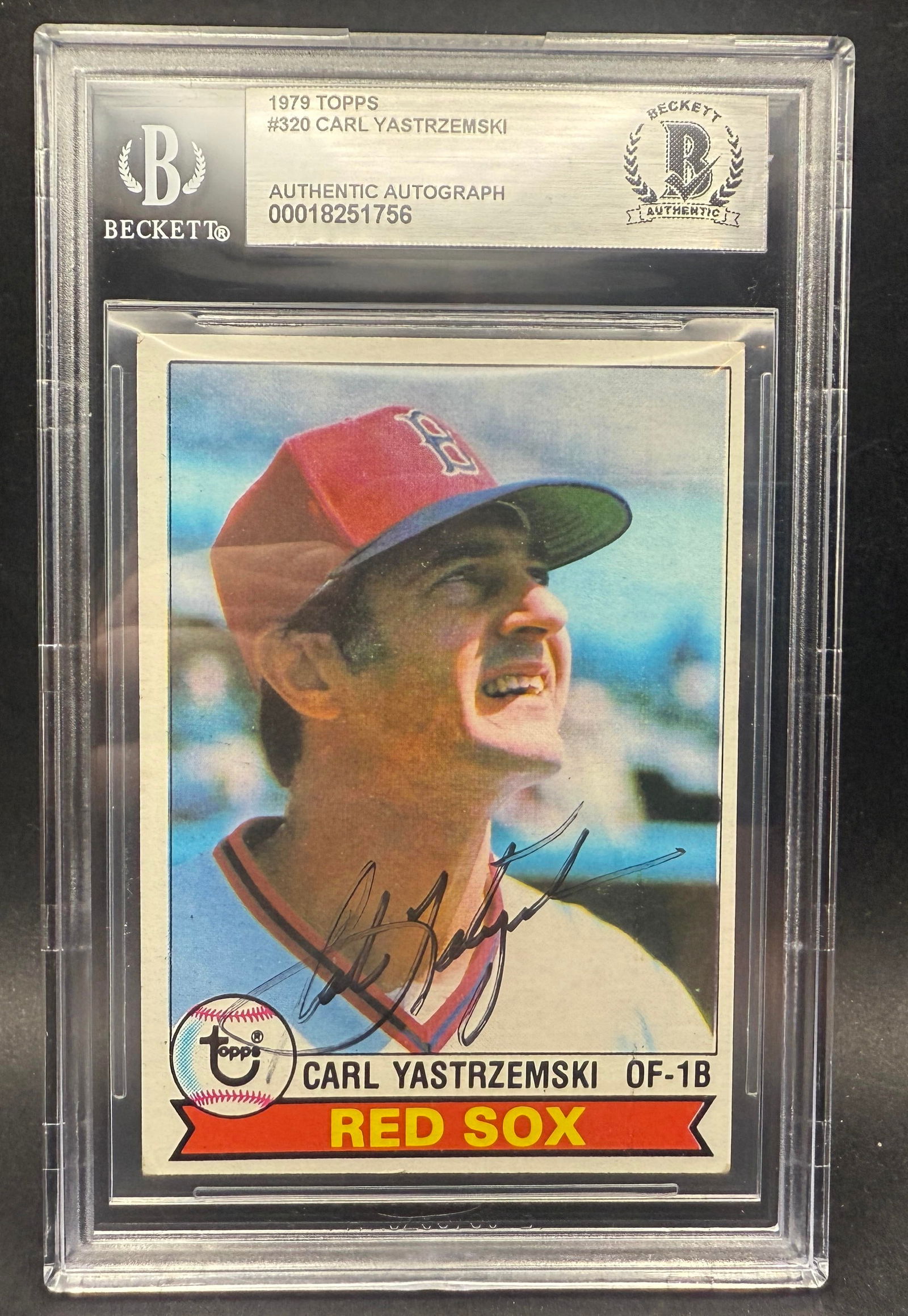 Carl Yastrzemski Signed 1979 Topps Baseball Card - Beckett BAS (1 of 2)