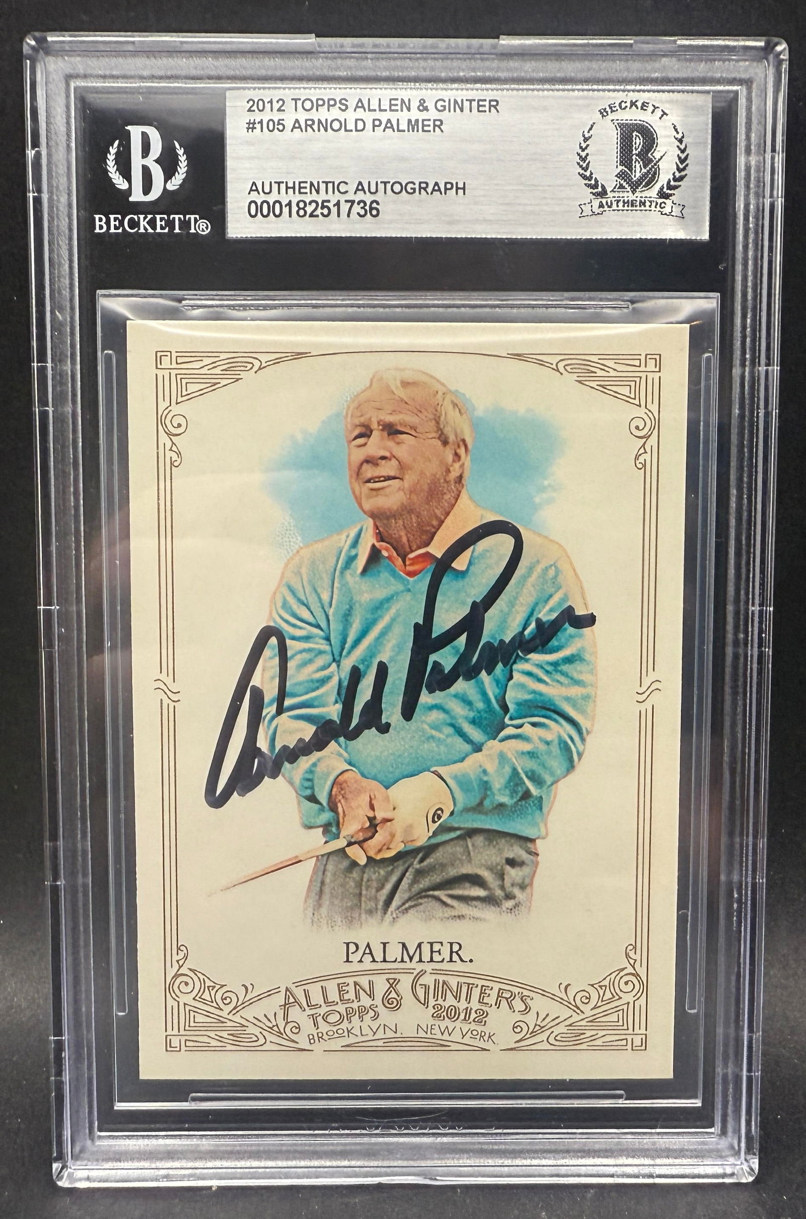 Arnold Palmer Golf Signed Allen and Ginter Card - Beckett BAS (1 of 2)