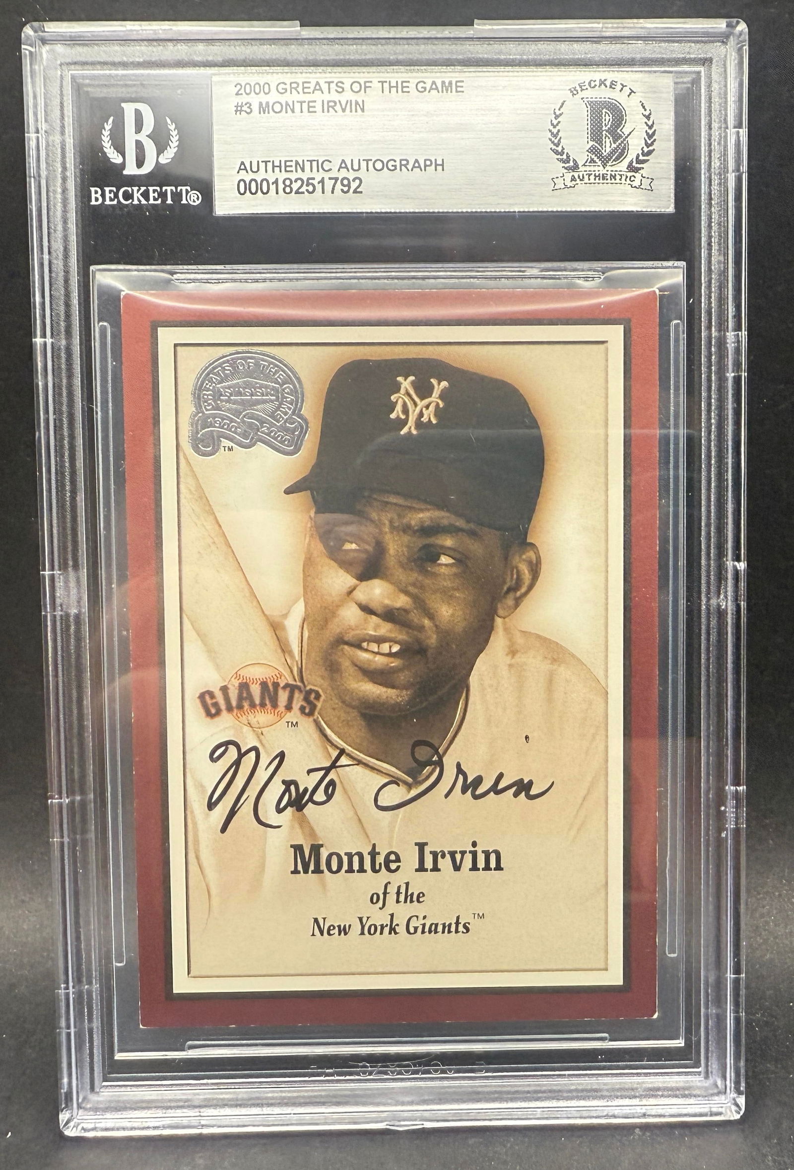 Monte Irvin (D. 2016) Signed Autographed Fleer Baseball Card - Beckett BAS (1 of 2)