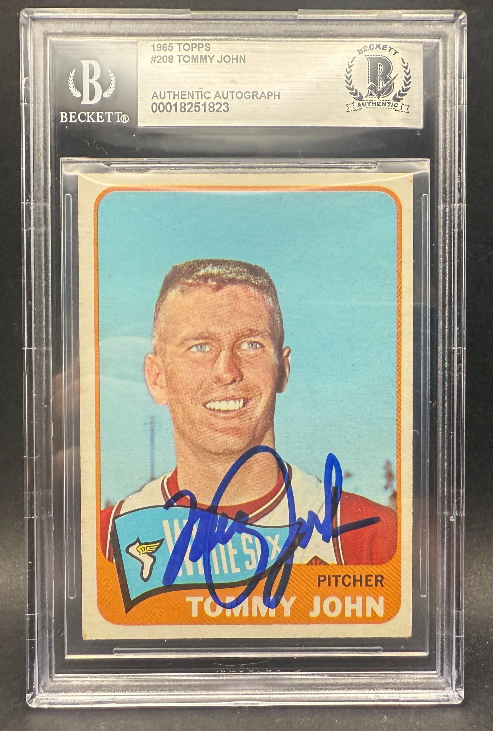 Tommy John Signed 1965 Topps Baseball Card - Beckett BAS (1 of 2)