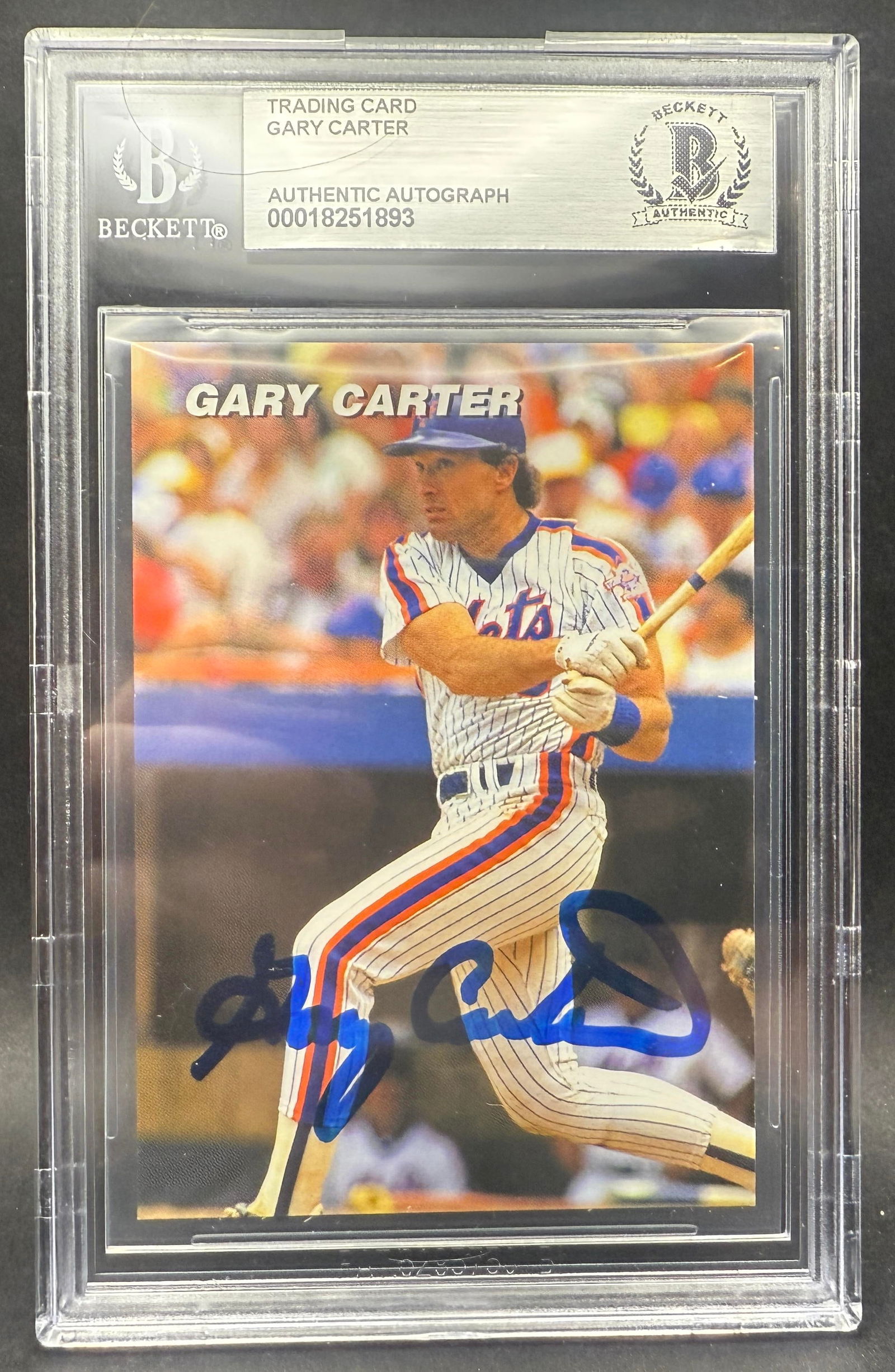 Gary Carter (D. 2012) Signed Baseball Card - Beckett BAS (1 of 2)