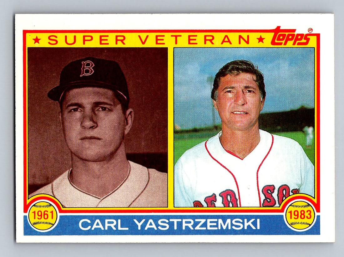 1983 Topps Carl Yastrzemski Baseball Card - MINT: Ignore any shipping charges that you see before bidding.We have a low cost shipping option for trading cards. If you want first class shipping in an envelope, it is only $1.50. We can ship up to 3 car