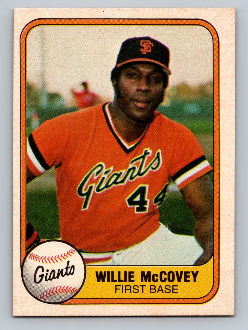 1981 Fleer Willie McCovey  Baseball Card  - MINT (1 of 2)