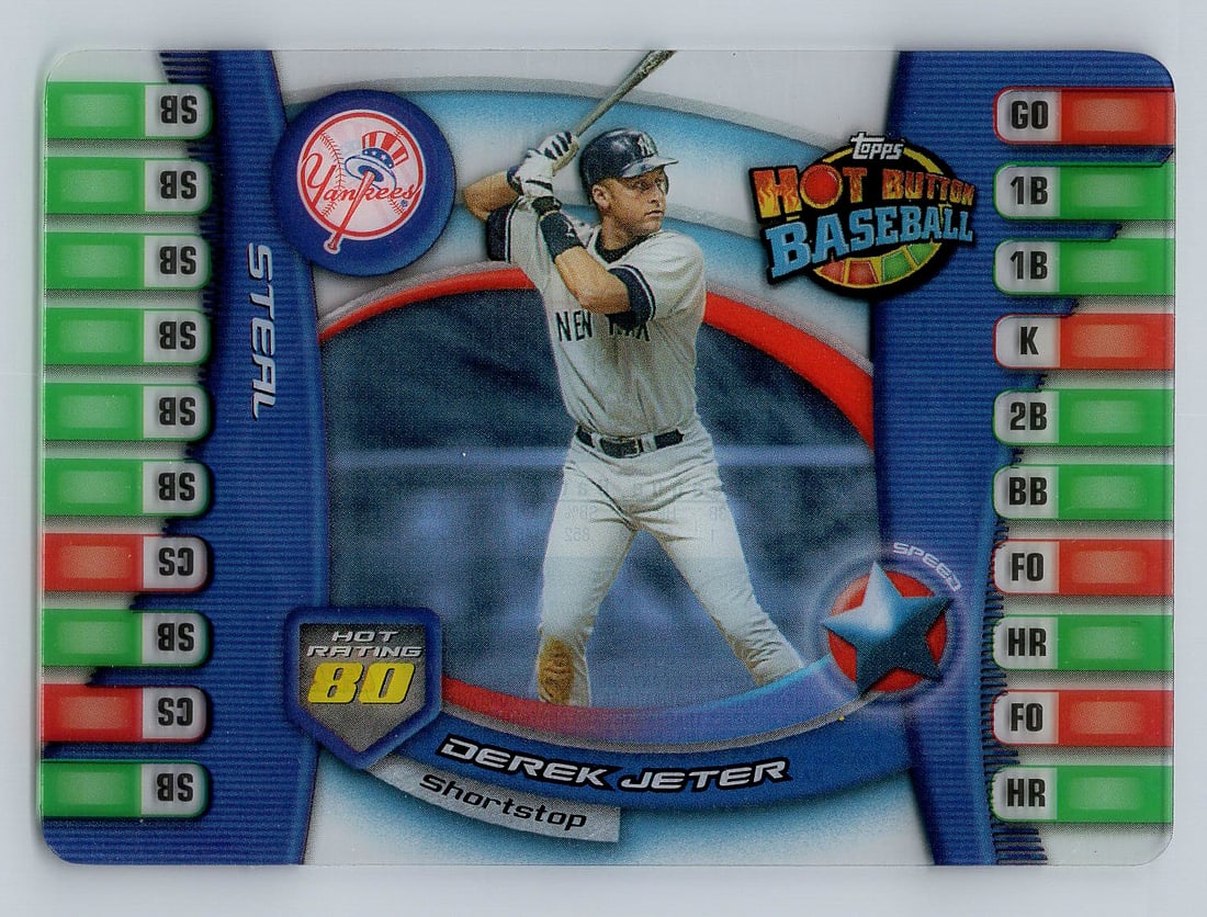 2005 Topps Hot Button Derek Jeter Yankees Insert Baseball Card - MINT (1 of 2)