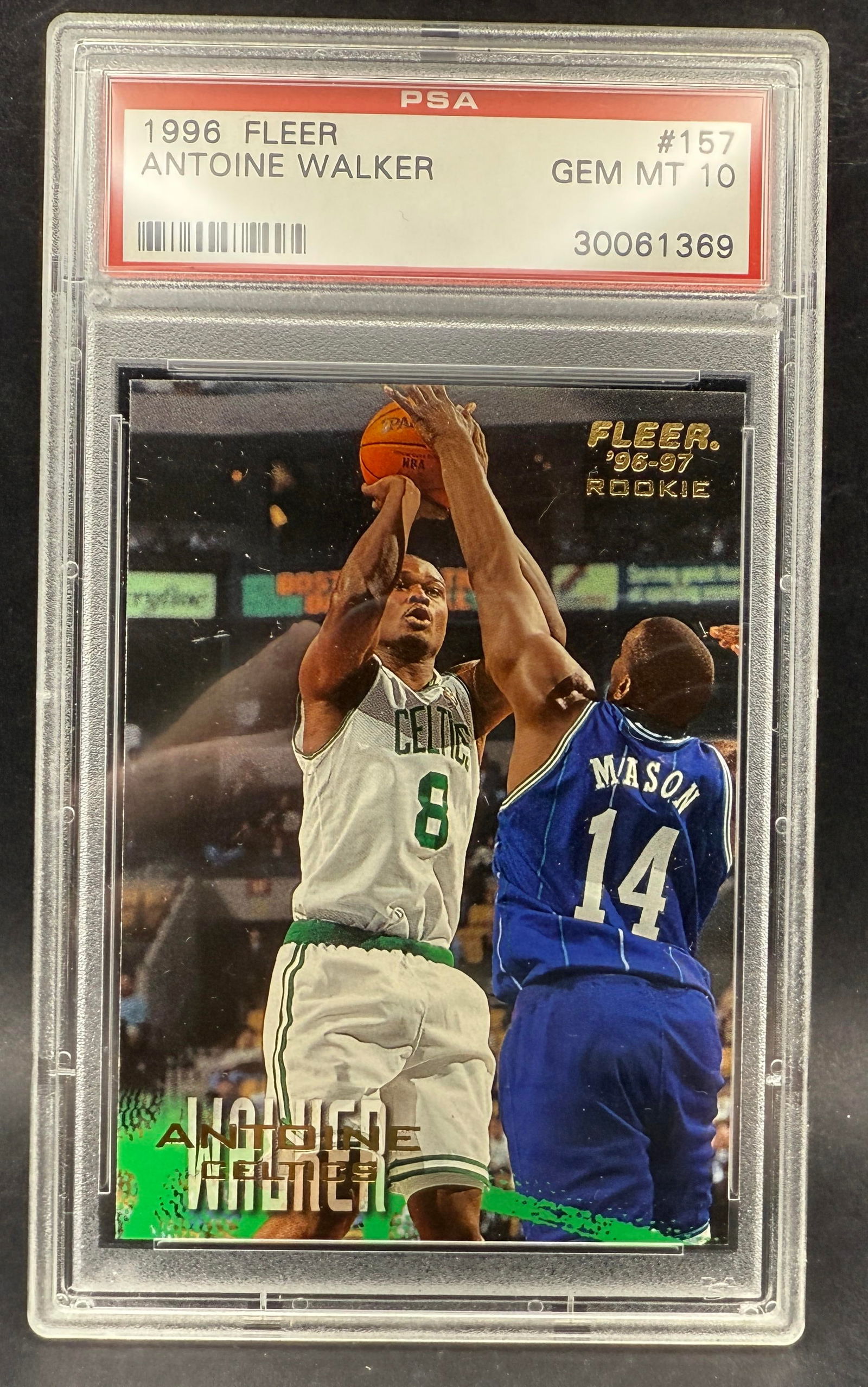 1996 Fleer Antoine Walker Rookie Basketball Card PSA Gem Mint 10 (1 of 2)