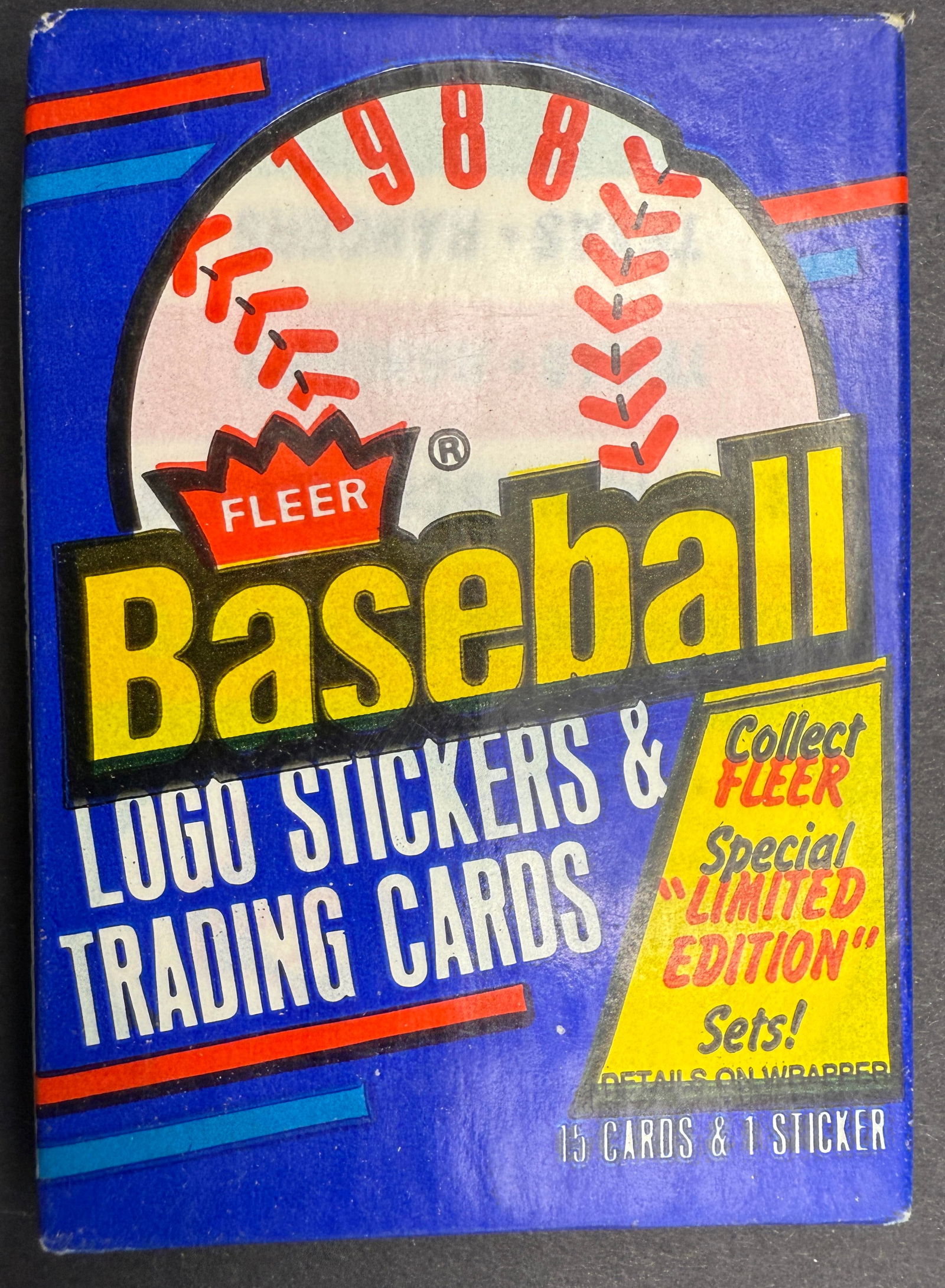 1988 Fleer Baseball Card Sealed Unopened Pack (1 of 2)