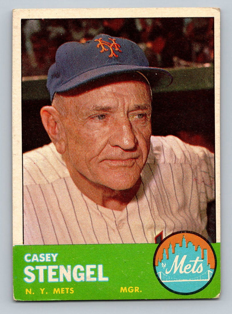 1963 Topps Casey Stengel Baseball Card - VG/EX (1 of 2)