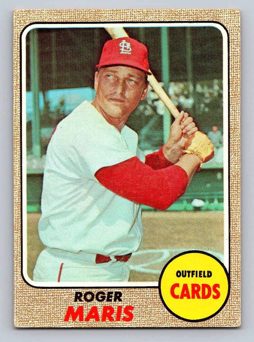 1968 Topps Roger Maris Baseball Card - VG//EX (1 of 2)