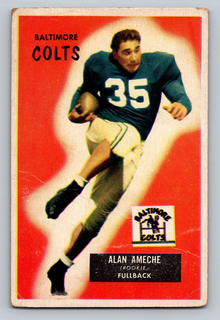 1955 Bowman Alan Ameche Rookie Football Card - G/VG (1 of 2)