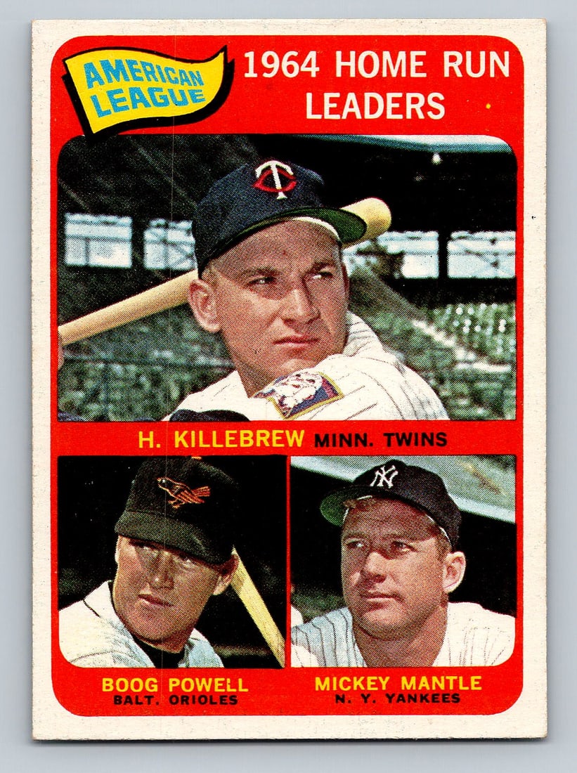 1965 Topps Mickey Mantle Harmon Killebrew Baseball Card - EX/MT to NM (1 of 2)