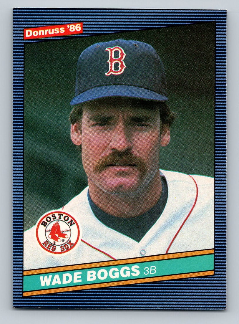 1986 Donruss Wade Boggs Baseball Card - Mint: Ignore any shipping charges that you see before bidding.We have a low cost shipping option for trading cards. If you want first class shipping in an envelope, it is only $1.50. We can ship up to 3 sta