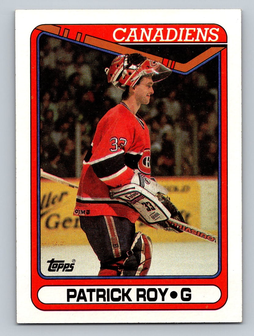1989 Topps Patrick Roy Hockey Card (1 of 2)