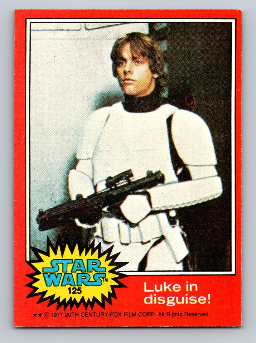 1977 Topps Star Wars Luke Skywalker Trading Card - MINT (1 of 2)