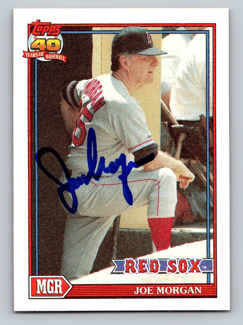1991 Topps Joe Morgan Signed Autographed Baseball Card - MINT (1 of 1)