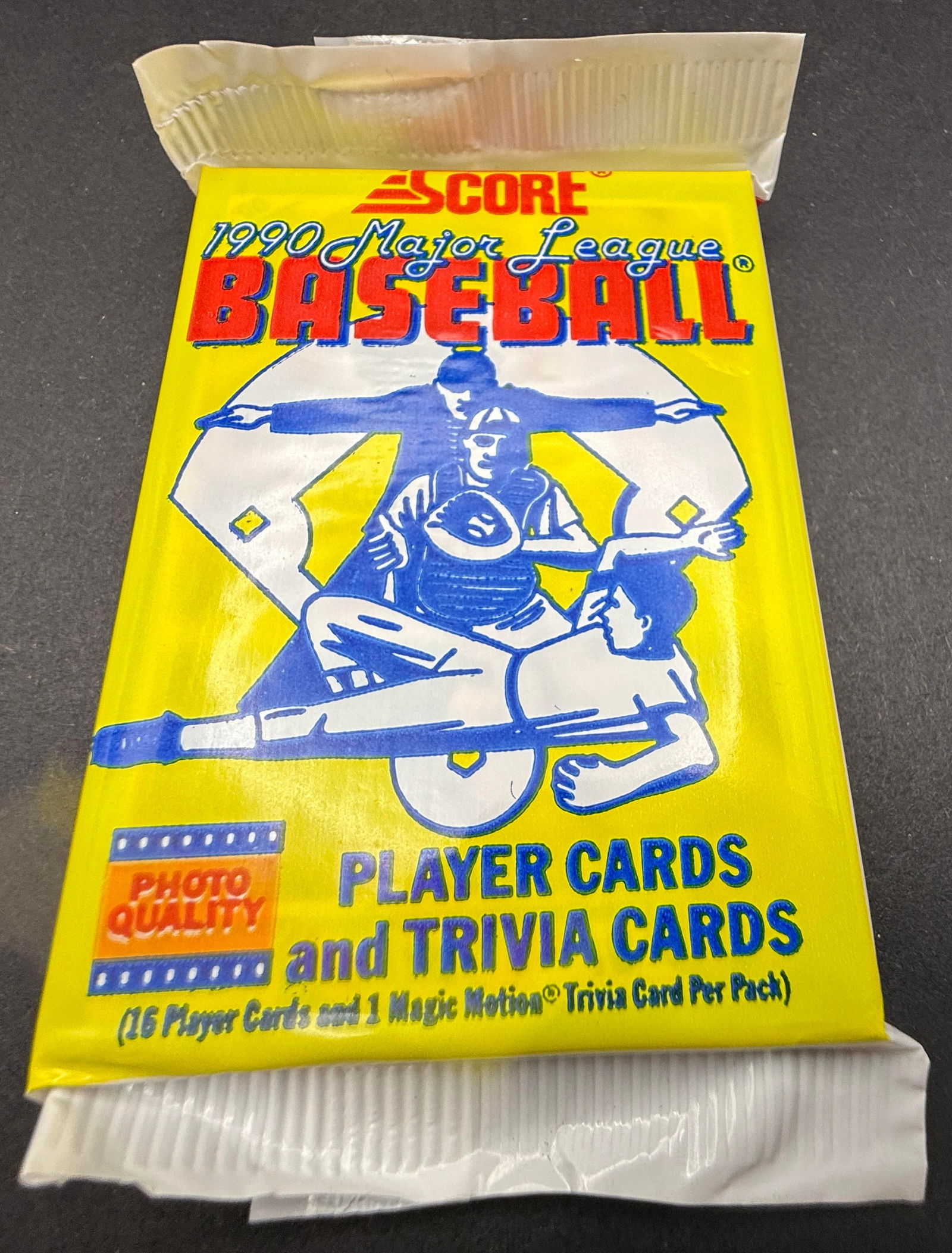 1990 Score Baseball Card Unopened Pack - Possible Bo Knows Jackson Card (1 of 2)
