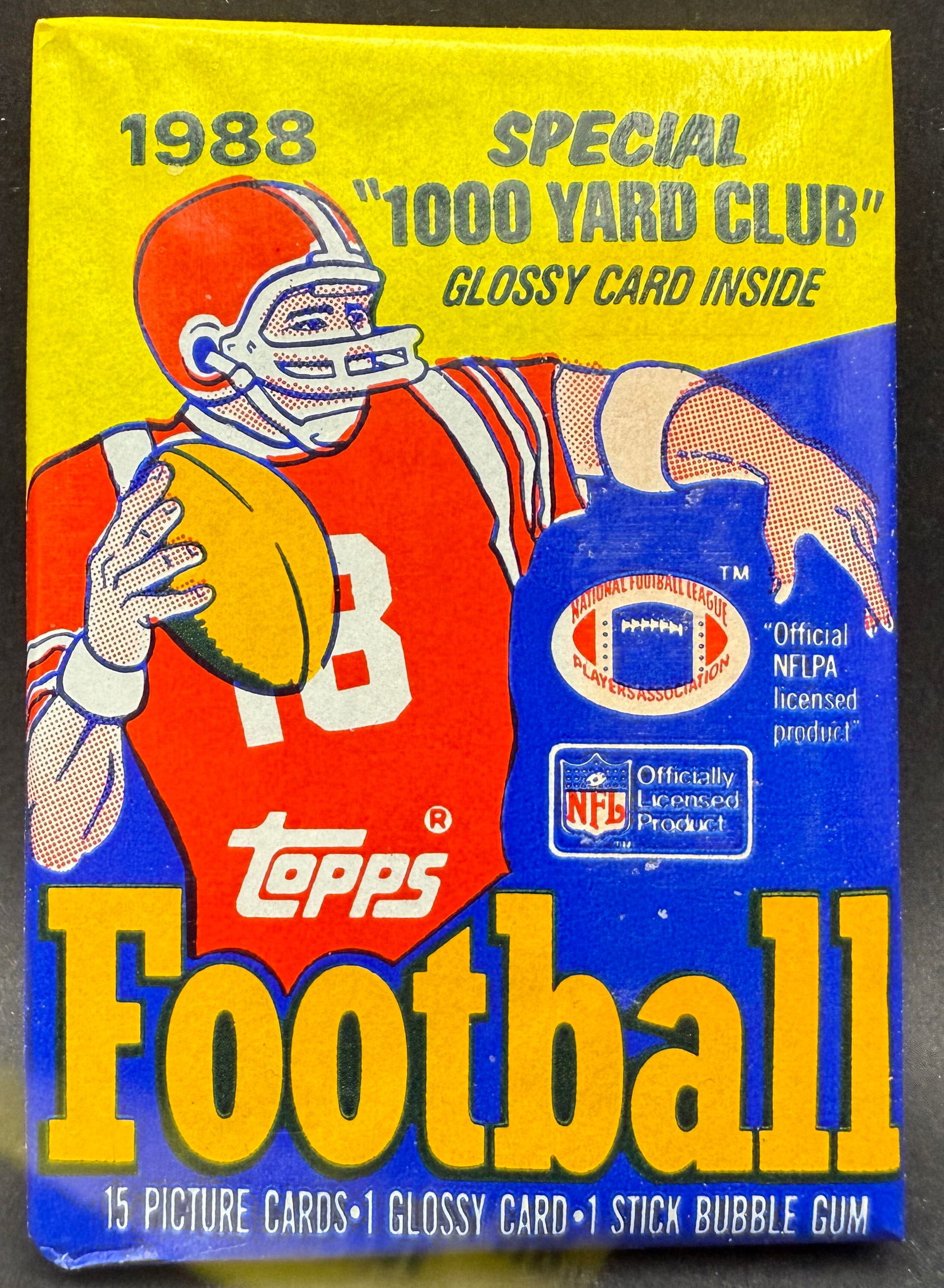 1988 Topps Football Card Unopened Pack - MINT - Possible Bo Jackson Rookie (1 of 2)