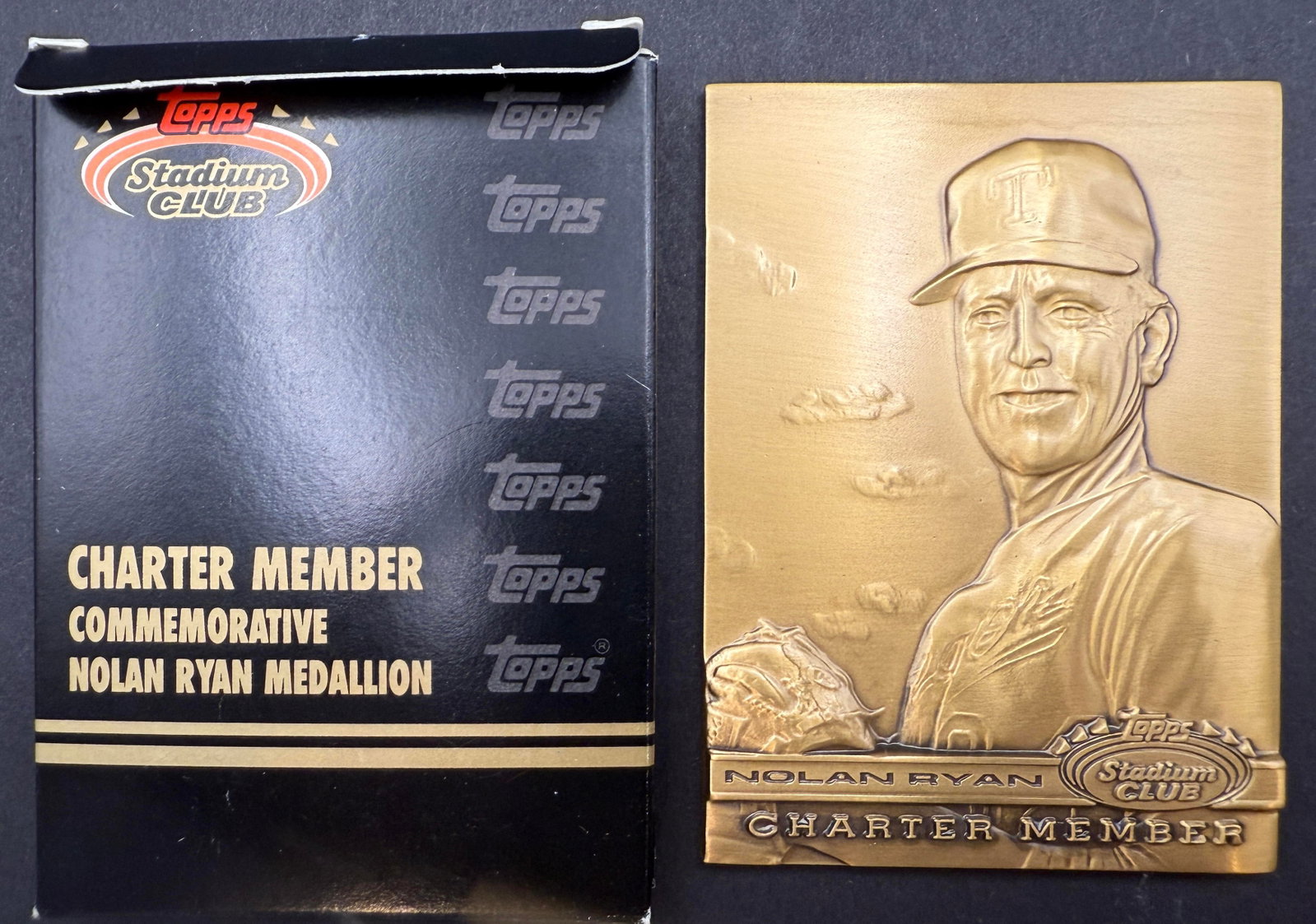 1991 Stadium Club Charter Member #NNO Nolan Ryan Bronze Medal Card in Box: Ignore any shipping charges that you see before bidding.We have a low cost shipping option for trading cards. If you want first class shipping in an envelope, it is only $1.50. We can ship up to 3 sta