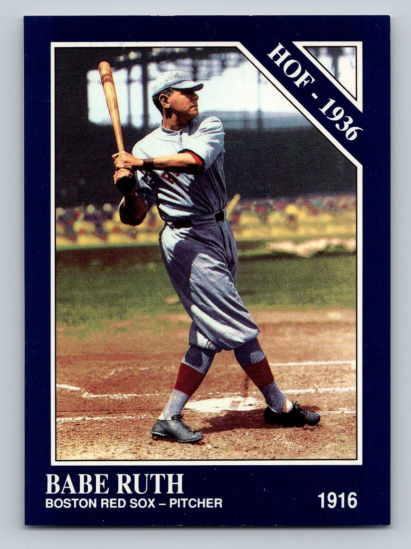1992 Megacards Babe Ruth Colorized Baseball Card - MINT: Ignore any shipping charges that you see before bidding.We have a low cost shipping option for trading cards. If you want first class shipping in an envelope, it is only $1.50. We can ship up to 3 sta