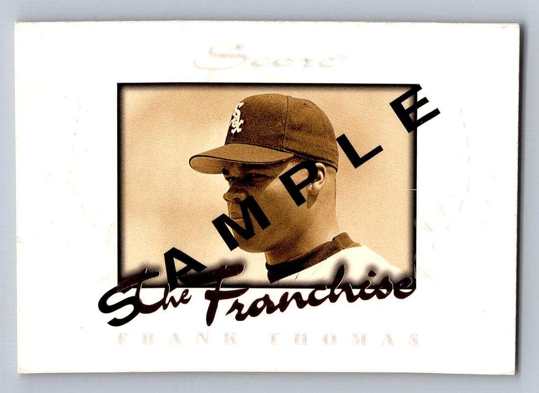 1996 Pinnacle Franchise Frank Thomas PROMO SAMPLE Baseball Card - MINT (1 of 2)