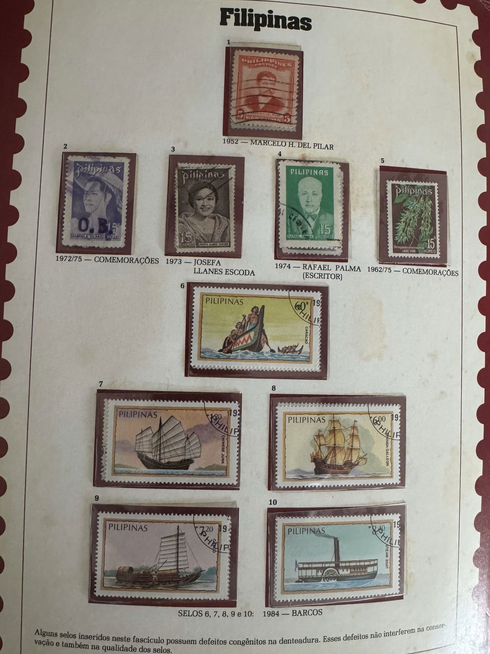 Vintage Philippines Stamp Collection – 10 Stamps with Historical & Nautical Themes (1 of 1)