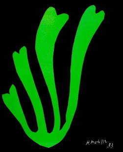 Henri Matisse - La Gerbe Verte (The Green Sheaf): Henri Matisse (1869&#8211;1954)La Gerbe Verte (The Green Sheaf), 1953Original Lithograph on V&#233;lin d&#8217;ArchesSigned in the PlateBold, minimal, and unmistakably Matisse. La Gerbe Verte is a lum