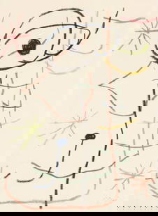 Joan Miró - Untitled: Joan Mir&#243; (1893&#8211;1983)UntitledOriginal Lithograph on V&#233;lin d&#8217;ArchesThis delightfully surreal composition by Joan Mir&#243; is an outstanding example of the artist's poetic languag