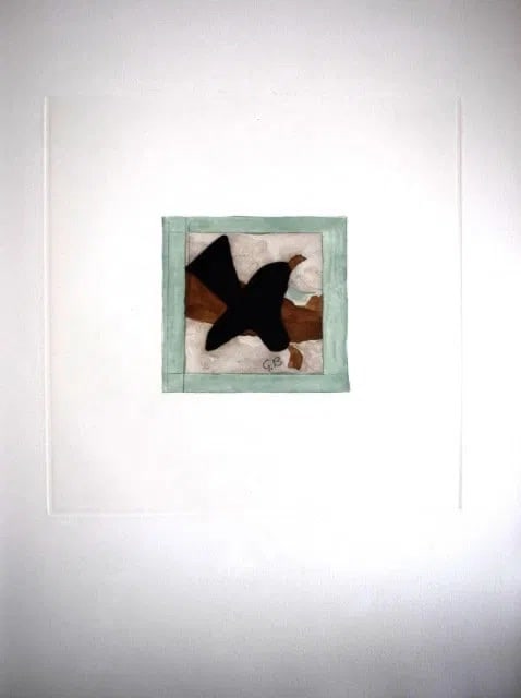 Georges Braque - Abstract Composition: Georges Braque (1882–1963)Abstract Composition, 1965Original Aquatint Etching on Vélin d’ArchesInitialed in the plate "G.B."Dimensions: Approx. 15 x 11 in. (38 x 28 cm)A key figure in