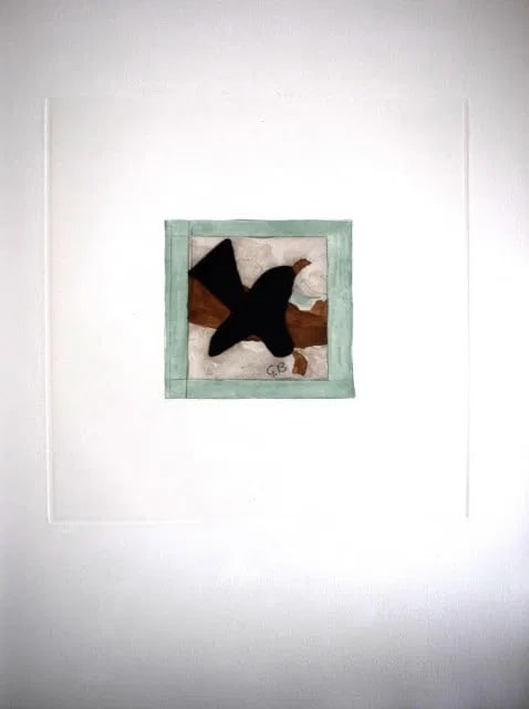 Georges Braque - Abstract Composition: Georges Braque (1882–1963)Abstract Composition, 1965Original Aquatint Etching on Vélin d’ArchesInitialed in the plate "G.B."Dimensions: Approx. 15 x 11 in. (38 x 28 cm)A key figure in