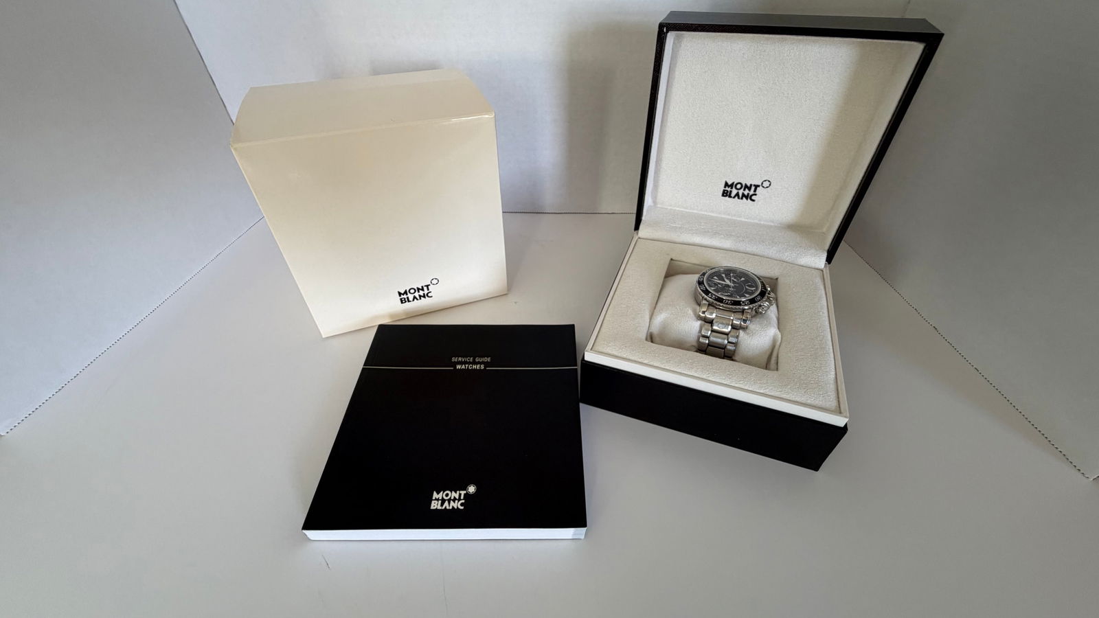 Montblanc Automatic Chronograph Stainless Steel Sport Watch – Full Set (1 of 2)