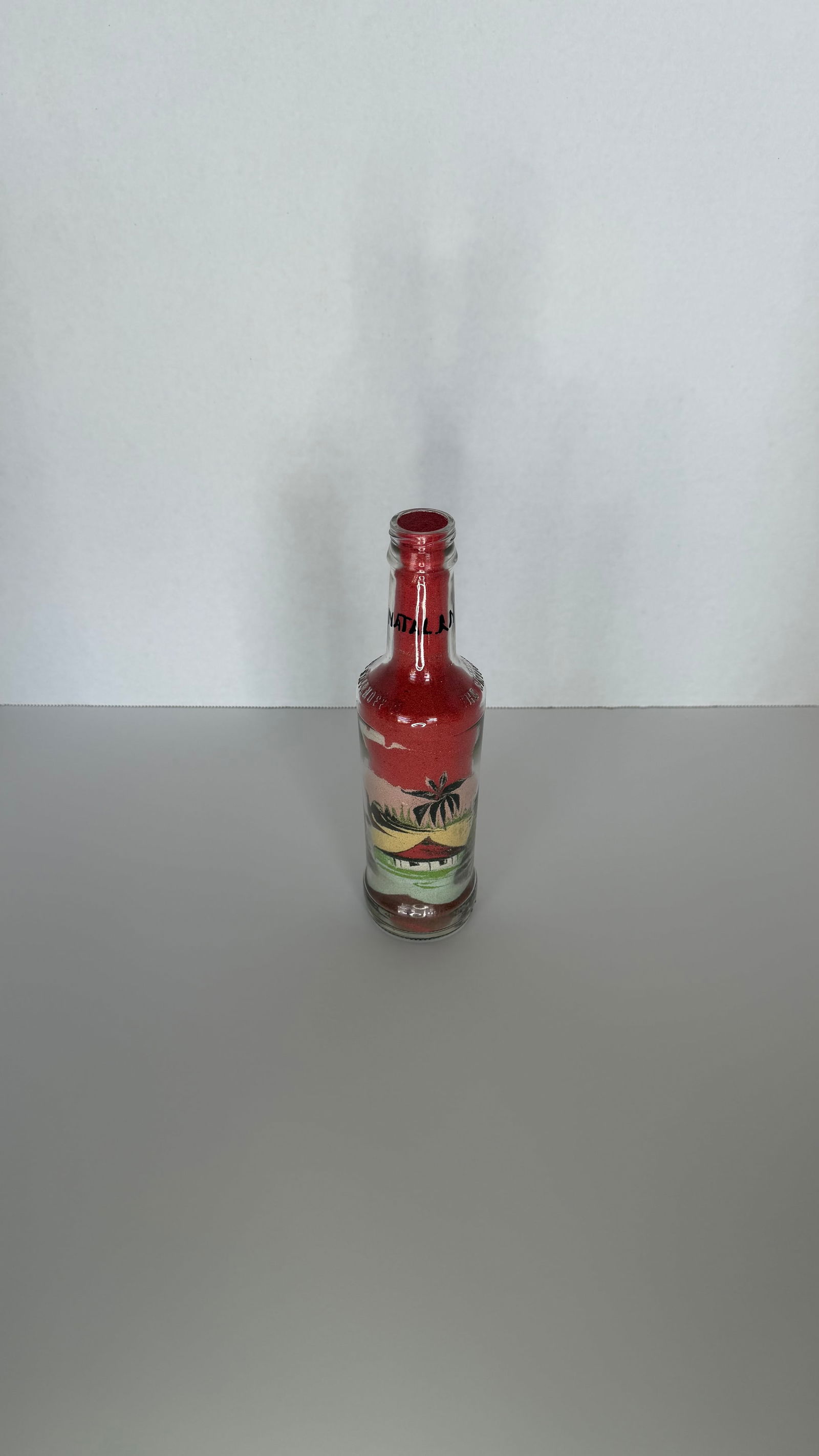Handcrafted Sand Art Bottle with Tropical Sunset Landscape (1 of 5)