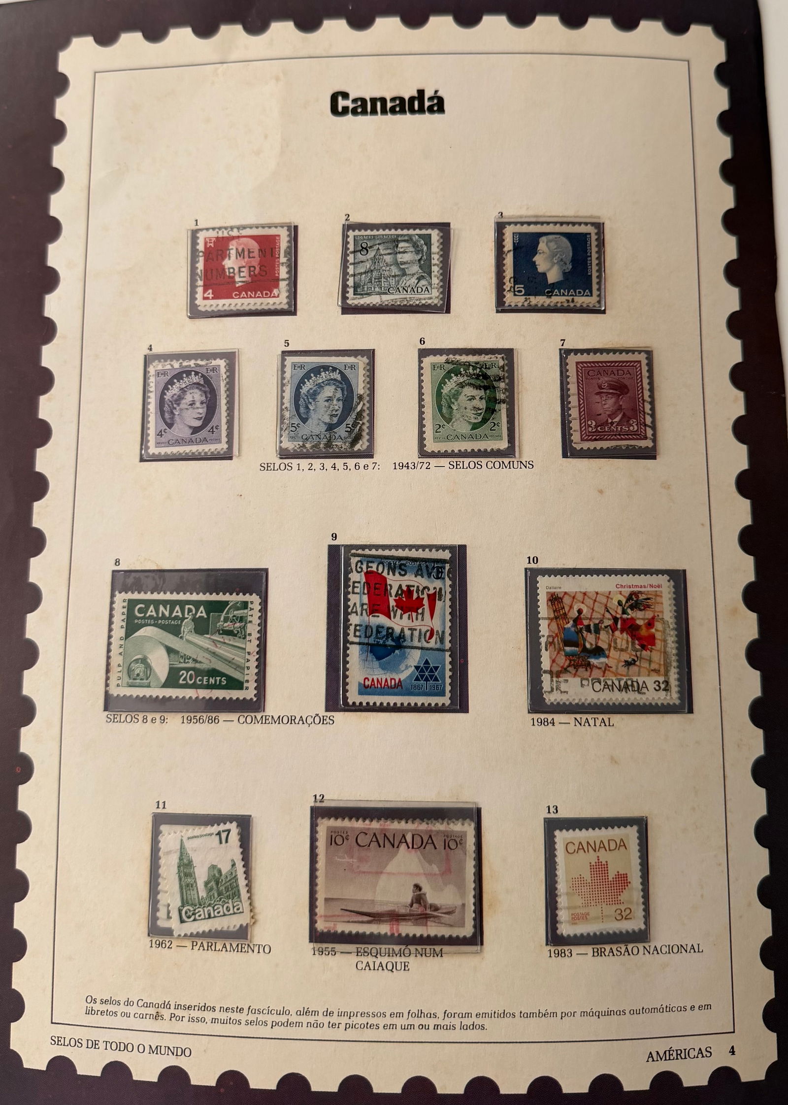 Vintage Canada Stamp Collection; 13 Stamps Featuring Royalty, History & National Landscapes (1 of 1)