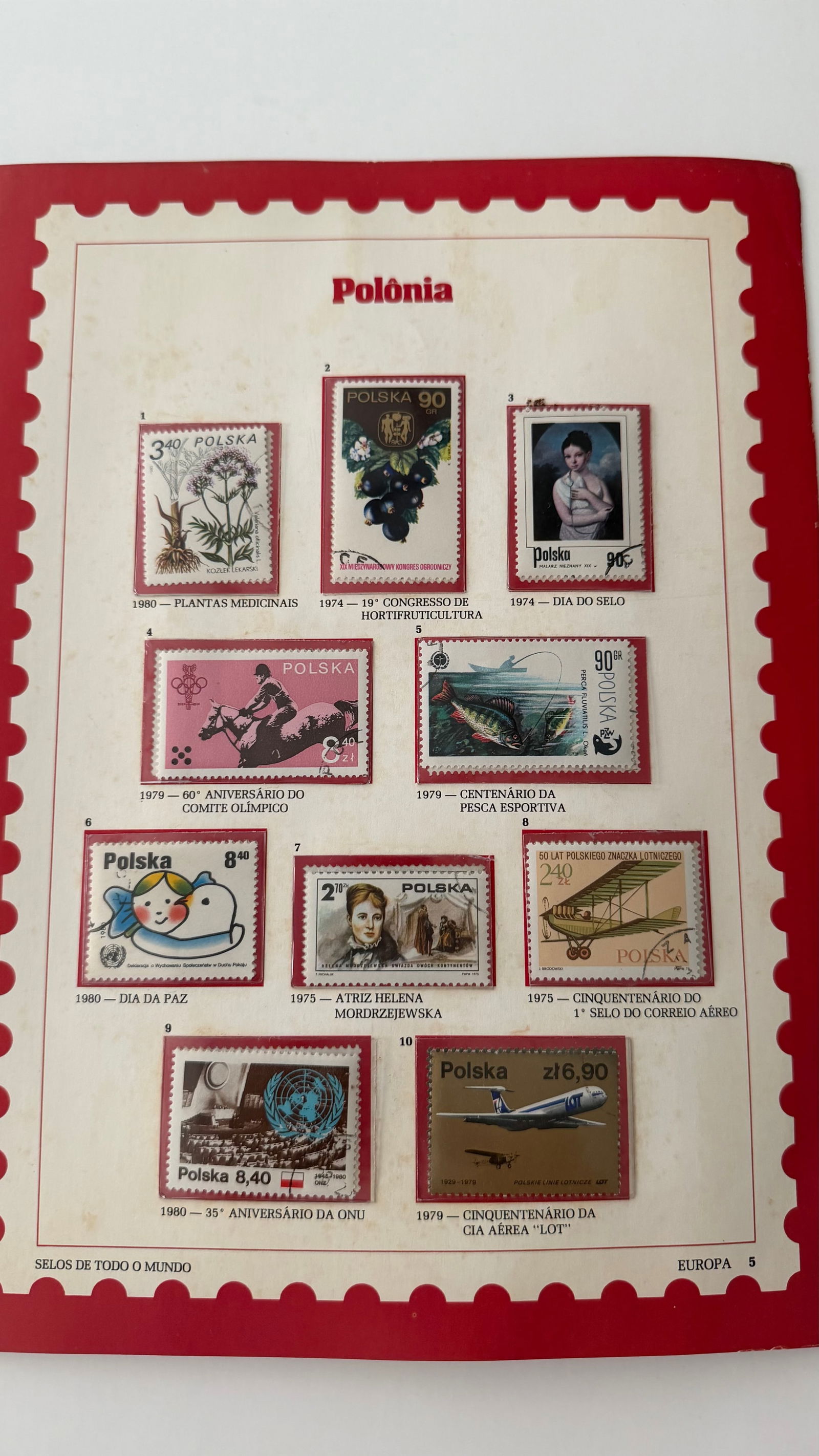 Vintage Poland Stamp Collection; 10 Stamps Featuring Art, Space, Folklore & Flora (1 of 1)