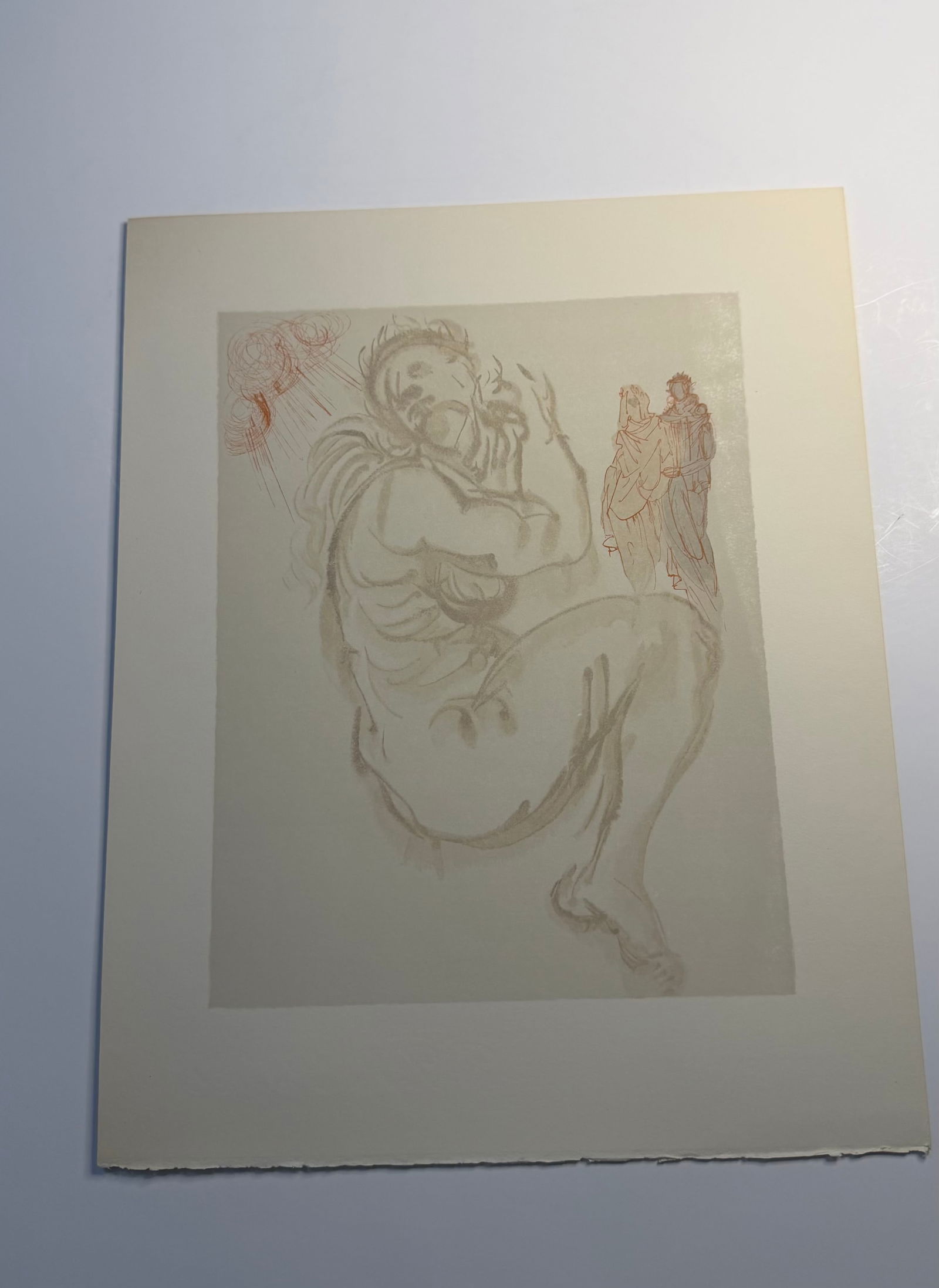 Salvador Dali's Divine Comedy - Purgatory 19: Lithograph of Water colour on wood engraving on Rives vellum paper (100% cotton)