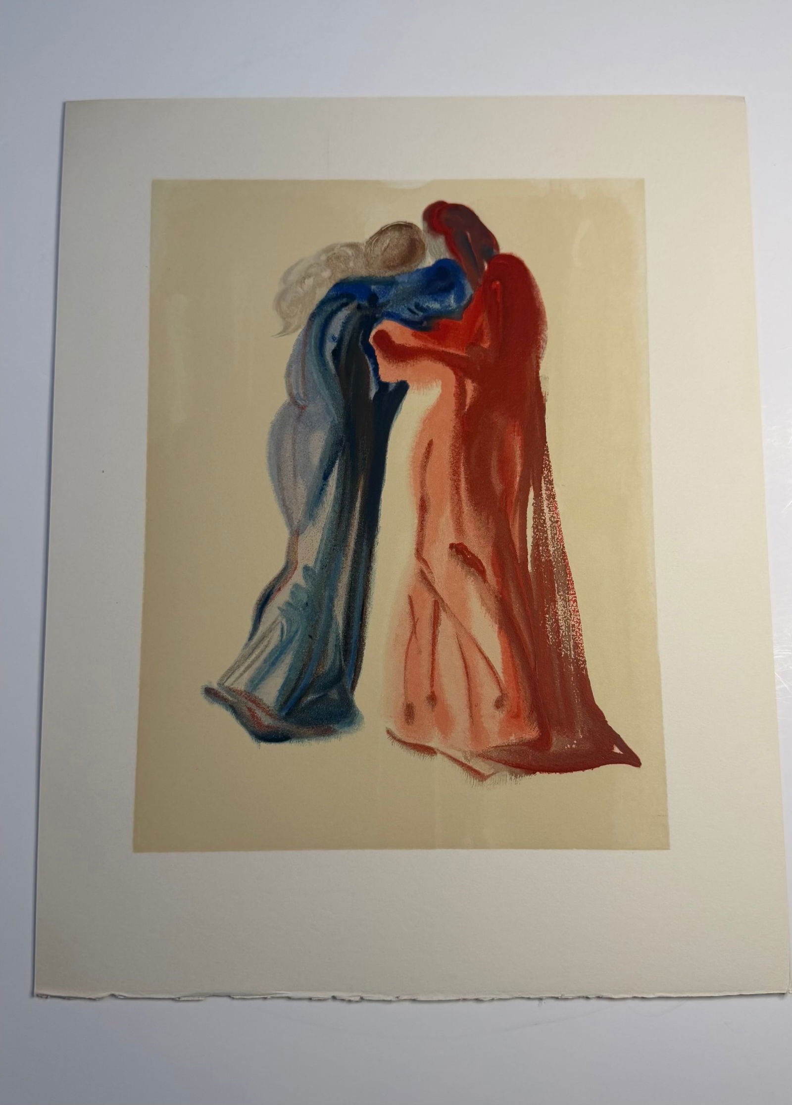 Salvador Dali's Divine Comedy - Purgatory 29: Lithograph of Water colour on wood engraving on Rives vellum paper (100% cotton)