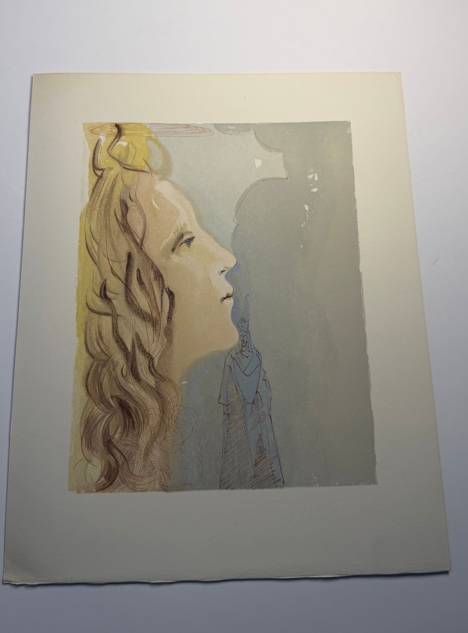 Salvador Dali's Divine Comedy - Paradise 8: Lithograph of Water colour on wood engraving on Rives vellum paper (100% cotton)