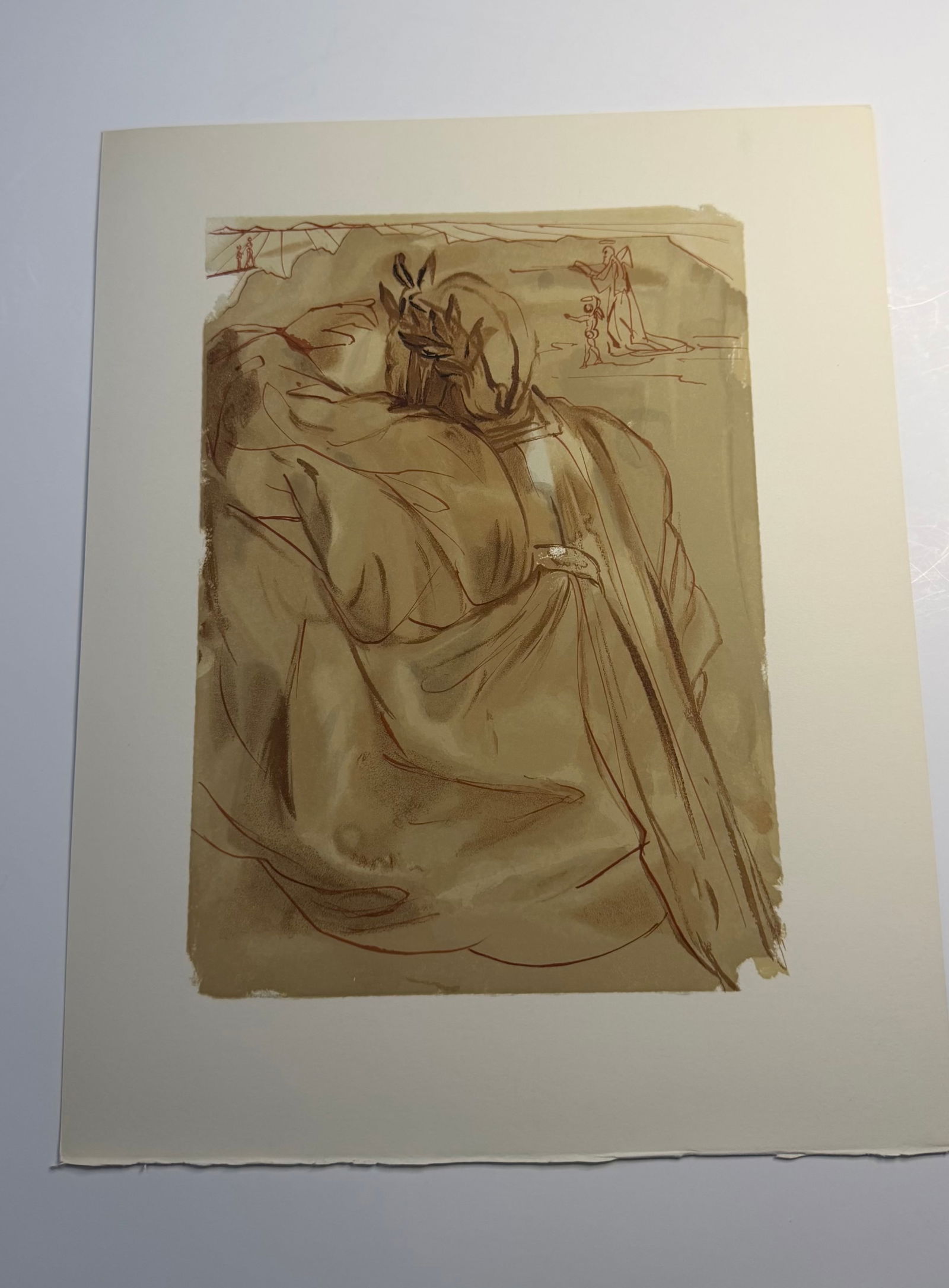 Salvador Dali's Divine Comedy - Purgatory 30: Lithograph of Water colour on wood engraving on Rives vellum paper (100% cotton)