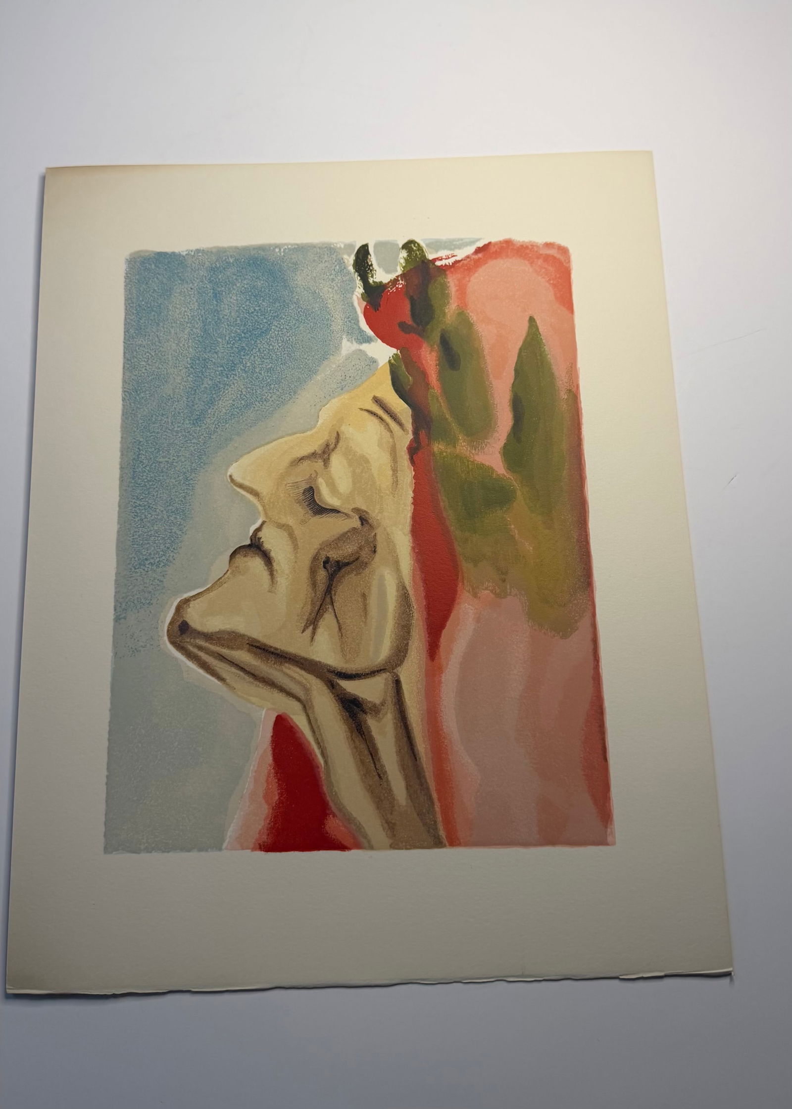 Salvador Dali's Divine Comedy - Paradise 7: Lithograph of Water colour on wood engraving on Rives vellum paper (100% cotton)